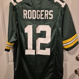 Nike Green and Yellow NFL On Field Jersey